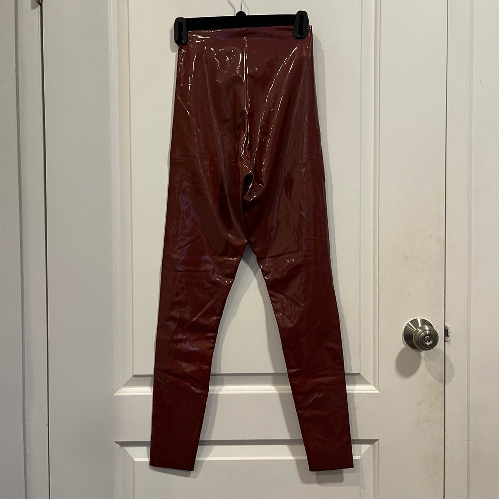 Commando Faux Patent Leather Leggings in Color Sienna - Picture 4 of 5
